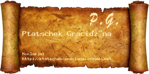 Ptatschek Graciána névjegykártya